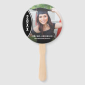 Éventail Ventilateur photo personnalisé noir et blanc (Dos)