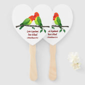 Éventail Ventilateur portatif Inspiré Lovebirds (Devant et derrière)