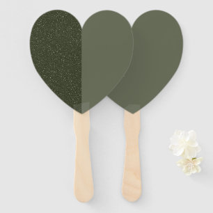Éventail Ventilateur vert de mousse de coeur fractionné (te