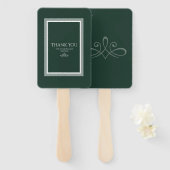 Éventail Ventilateur vert émeraude (Devant et derrière)