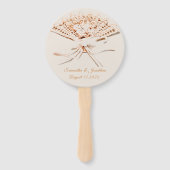 Éventail Ventilateur victorien Monogramme Or (Dos)