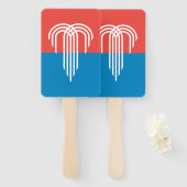 Éventail Ventilateurs à main avec drapeau de Kansas City, U (Devant et derrière)