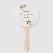 Éventail Ventilateurs à main de baby shower Végétation mode (Devant)