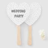 Éventail Ventilateurs à main de la fête de mariage (Devant et derrière)