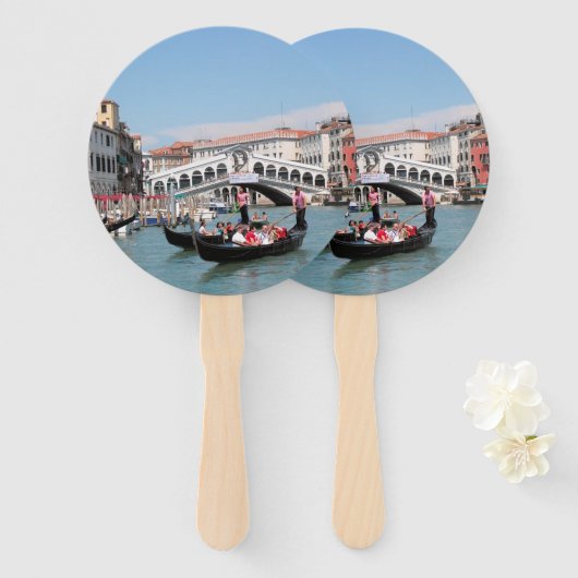 Éventail Ventilateurs à main du canal de Venise (Devant et derrière)