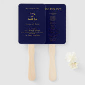 Éventail Ventilateurs à main du programme bleu de la Marine (Devant et derrière)