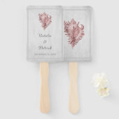 Éventail Ventilateurs à main Mariage de coquille rose (Devant et derrière)