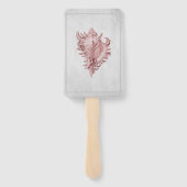 Éventail Ventilateurs à main Mariage de coquille rose (Dos)