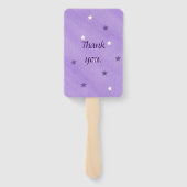 Éventail Ventilateurs à main Mariage pour étoiles violet et (Dos)