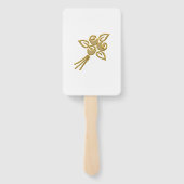 Éventail Ventilateurs à main noir et or (Dos)