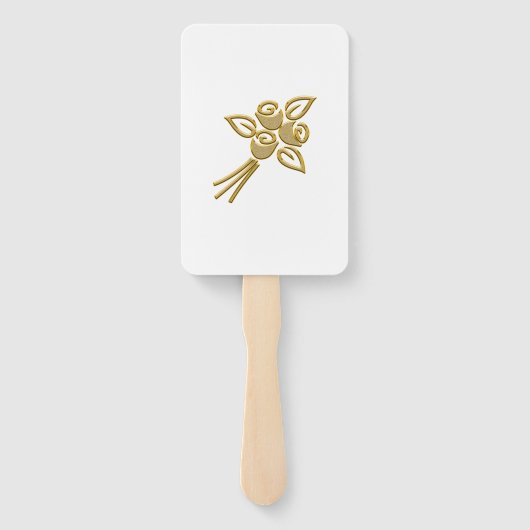 Éventail Ventilateurs à main noir et or (Dos)