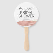 Éventail Ventilateurs à main rose Gold Brushstroke Fête des (Dos)