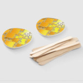 Éventail Ventilateurs carrés jaune et orange (Non-assemblé)