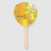 Éventail Ventilateurs carrés jaune et orange (Dos)