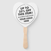 Éventail Ventilateurs Coeur Personnalisés 35% DE BAS En Vra (Devant)