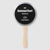 Éventail Ventilateurs de concours | Jeu de brillance en arg (Dos)