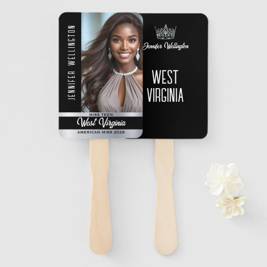 Éventail Ventilateurs de concours | Onyx Shine Set de 10 ve (Devant et derrière)