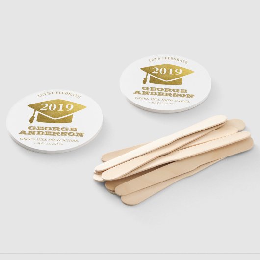 Éventail Ventilateurs de diplôme - Gold Grad (Non-assemblé)