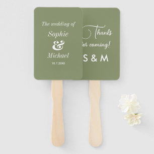 Éventail Ventilateurs de la cérémonie mariage Sage Green