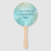 Éventail Ventilateurs de main de l'aquarelle de texte perso (Dos)