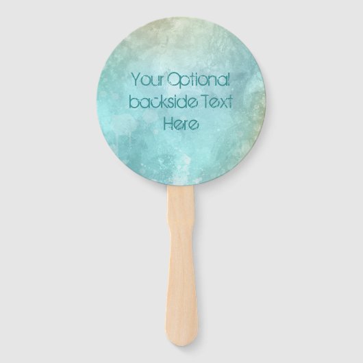 Éventail Ventilateurs de main de l'aquarelle de texte perso (Dos)