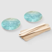 Éventail Ventilateurs de main de l'aquarelle de texte perso (Non-assemblé)