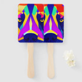 Éventail Ventilateurs de main rectangle de chien d'Alexande (Devant et derrière)