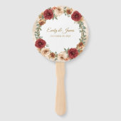 Éventail Ventilateurs de Mariage de automne Rustique person (Devant)