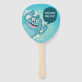 Éventail Ventilateurs de texte personnalisés Monster pour e (Dos)