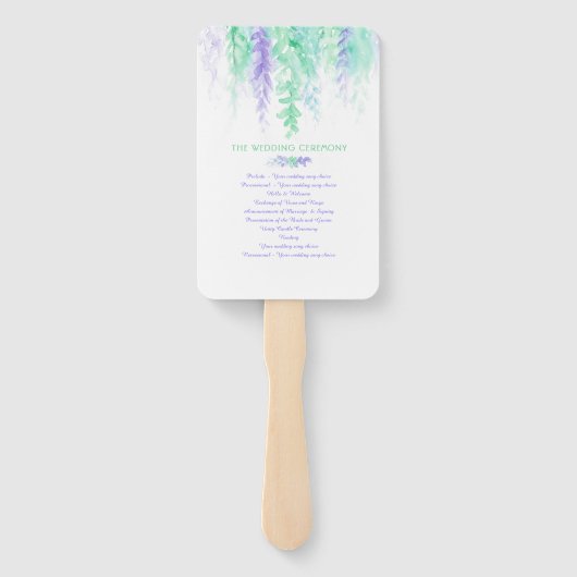 Éventail Ventilateurs du programme de cascade de fleurs ver (Dos)