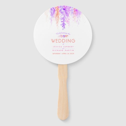 Éventail Ventilateurs du programme de cascade de fleurs vio (Devant)