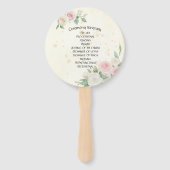 Éventail Ventilateurs du programme de fleurs de rose et de  (Dos)