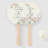 Éventail Ventilateurs du programme de fleurs de rose et de  (Devant et derrière)