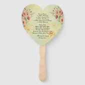 Éventail Ventilateurs du programme de mariage (Dos)