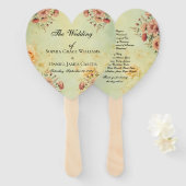 Éventail Ventilateurs du programme de mariage (Devant et derrière)