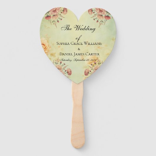 Éventail Ventilateurs du programme de mariage (Devant)