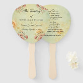 Éventail Ventilateurs du programme de mariage (Devant et derrière)