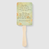 Éventail Ventilateurs du programme de mariage (Dos)