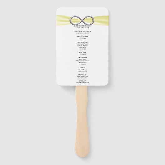 Éventail Ventilateurs du programme de mariage à l'infini ja (Dos)