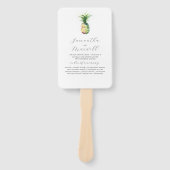 Éventail Ventilateurs du programme de mariage Aquarelle ana (Devant)