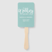 Éventail Ventilateurs du programme de mariage - Brosse Scri (Devant)