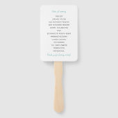 Éventail Ventilateurs du programme de mariage - Brosse Scri (Dos)