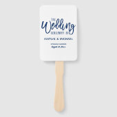 Éventail Ventilateurs du programme de mariage | Brush Scrip (Devant)