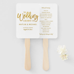 Éventail Ventilateurs du programme de mariage   Brush Scrip