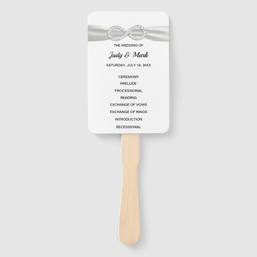 Éventail Ventilateurs du programme de mariage Diamond Infin (Devant)