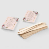 Éventail Ventilateurs du programme de mariage floral rose r (Non-assemblé)