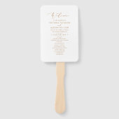 Éventail Ventilateurs du programme de mariage Gold Calligra (Devant)