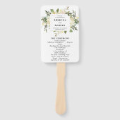 Éventail Ventilateurs du programme de mariage ivoire fleuri (Devant)