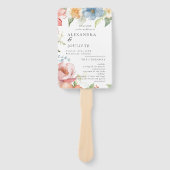 Éventail Ventilateurs du programme de mariage moderne avec  (Devant)