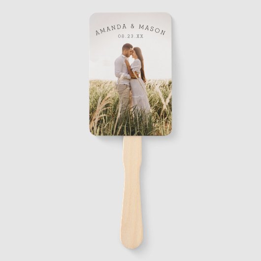 Éventail Ventilateurs du programme de mariage moderne avec  (Devant)